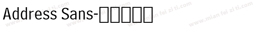 Address Sans字体转换
